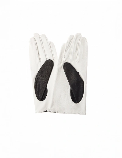 Shop Yohji Yamamoto White Leather Gloves