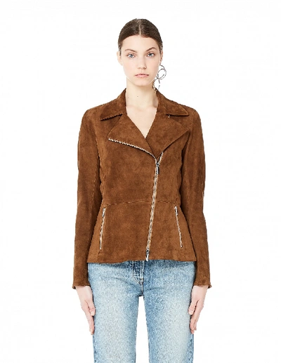 Shop The Row Paylee Brown Suede Biker Jacket