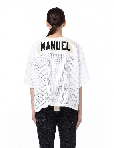 Shop Fear Of God White Mesh Football Jersey