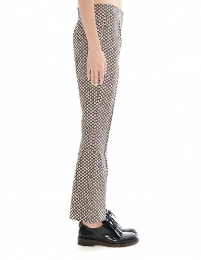 Shop Marni Cotton And Silk Trousers In Brown