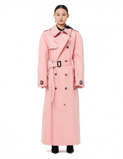 Shop Maison Margiela Mackintosh Pink Waterproof Trench Coat