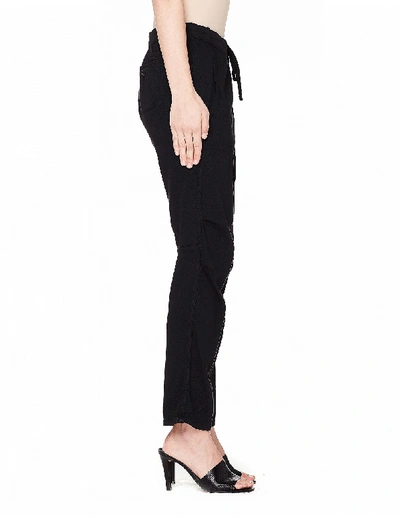 Shop James Perse Cropped Cotton Trousers In Black