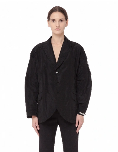 Shop Yohji Yamamoto Triacetate Jacket In Black