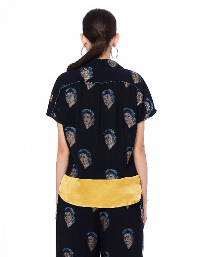 Shop Undercover David Bowie Embroidered Blouse In Black