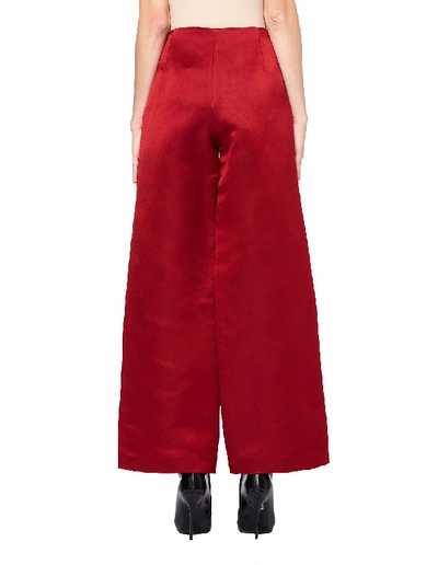 Shop The Row Strom Wide Leg Red Silk Pants