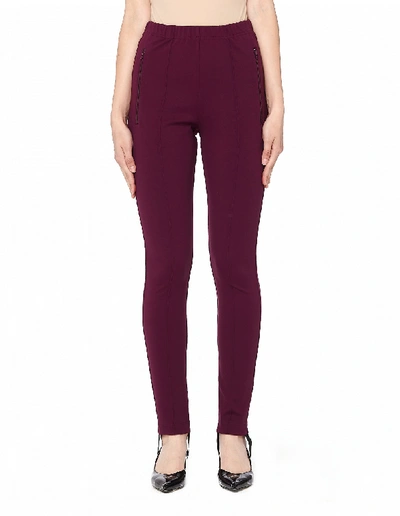 Balenciaga High-rise Stirrup Leggings In Burgundy