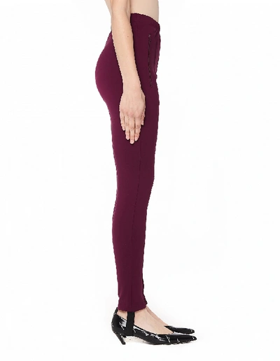 Balenciaga High-rise Stirrup Leggings In Burgundy
