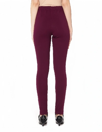 Balenciaga High-rise Stirrup Leggings In Burgundy