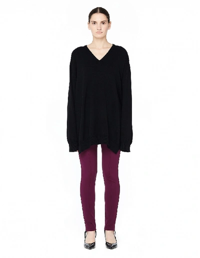 Balenciaga High-rise Stirrup Leggings In Burgundy