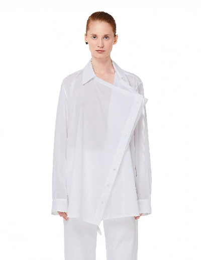 Shop Ann Demeulemeester White Cotton Shirt