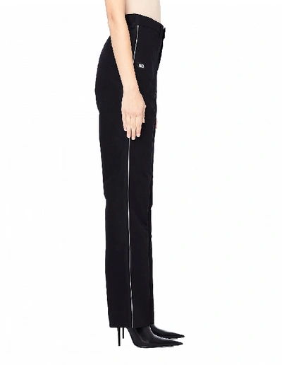 Shop Balenciaga Technic Striped Pants In Black