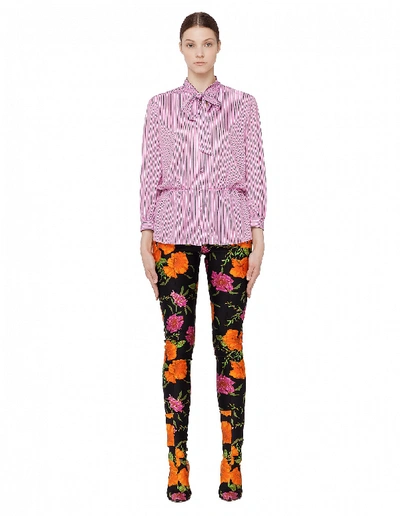 Shop Balenciaga Lavalliere Bow Tie Blouse In Pink
