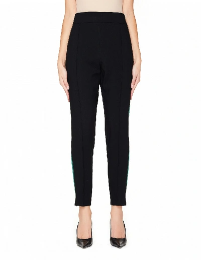 Shop Haider Ackermann Cropped Wool Trousers With Stripes In Black