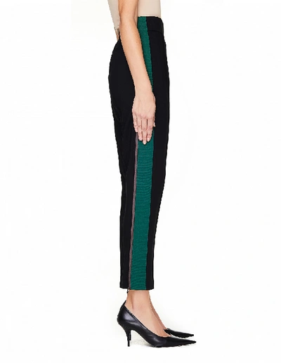 Shop Haider Ackermann Cropped Wool Trousers With Stripes In Black