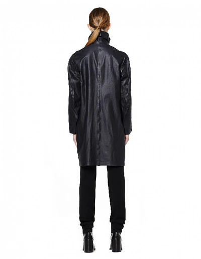 Shop Isaac Sellam Leather Coat In Black