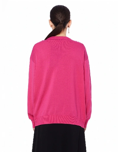 Shop Undercover Pink Ziggy Stardust Wool-blend Sweater