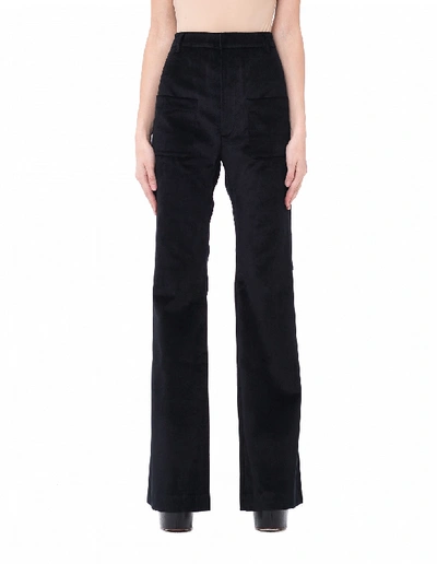 Shop Vetements Velvet Trousers In Black