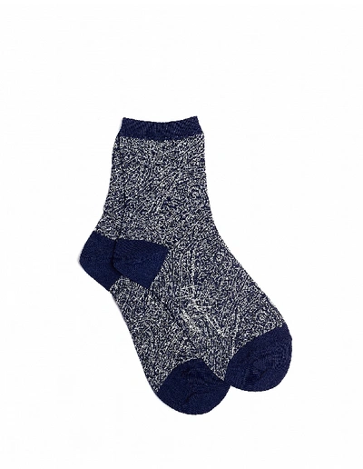 Shop Yohji Yamamoto Blue Cotton Socks