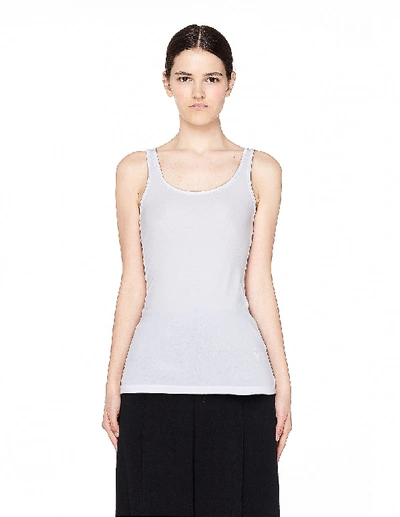 Shop James Perse Supima Cotton White Tank Top In Black