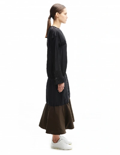 Shop Marni Silk And Acetate Dress In Black