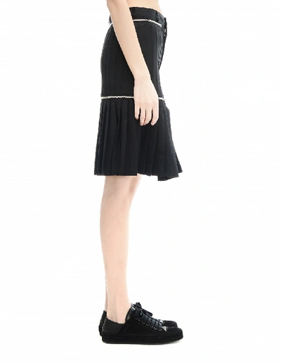 Shop Hood By Air Wool Shorts With Upper Skirt In Black