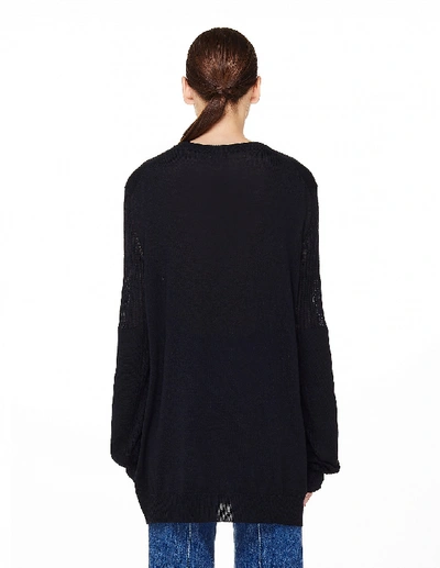Shop Ann Demeulemeester Black Wool Sweater