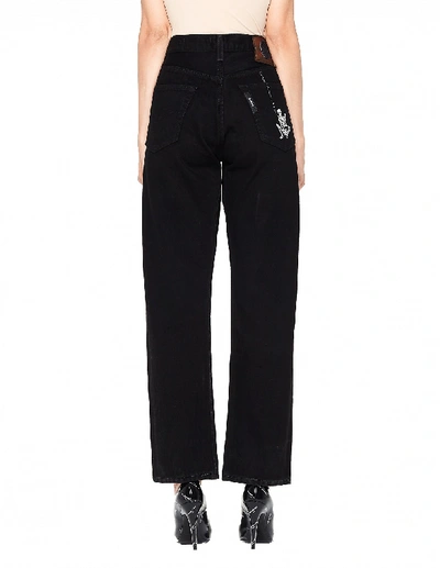 Shop Blackyoto Levi's 501 Dyed Printed Jeans In Black