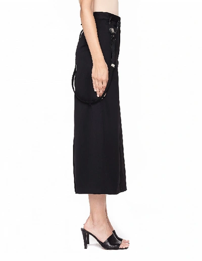 Shop Y's Wool Suspender Skirt In Black