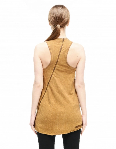 Shop Isaac Sellam Cotton And Leather Tank Top In Yellow