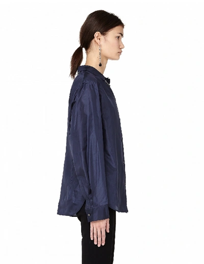 Shop The Row Blue Silk Shirt