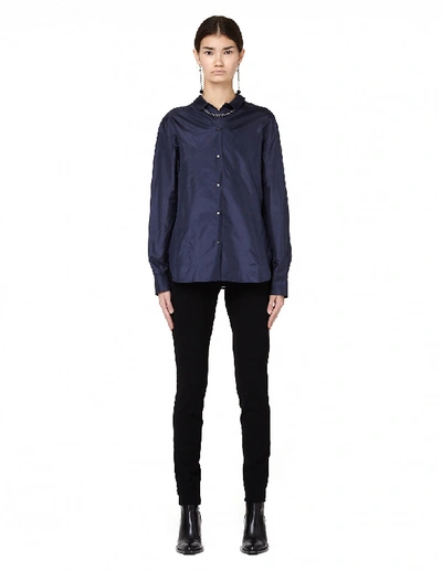 Shop The Row Blue Silk Shirt