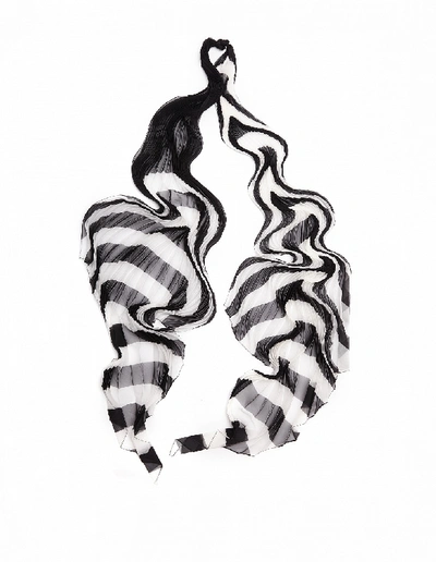 Shop Haider Ackermann Black & White Rayon Scarf In Multicolor