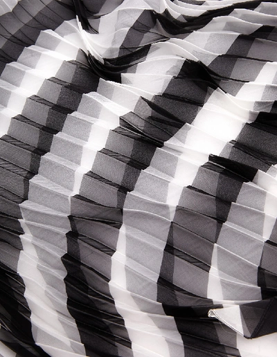 Shop Haider Ackermann Black & White Rayon Scarf In Multicolor