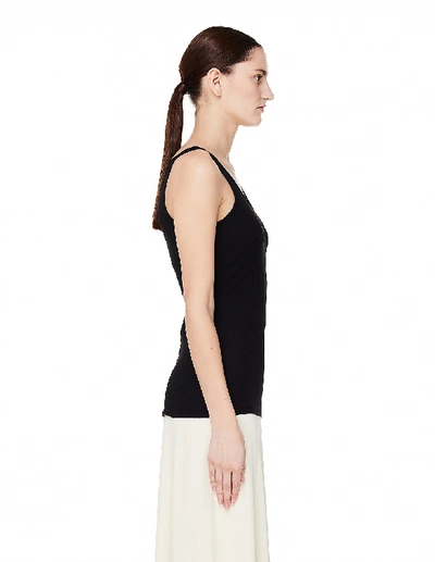 Shop James Perse Black Cotton Tank Top