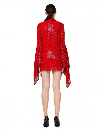 Shop Ashish Red Embroidered Sequin Dress