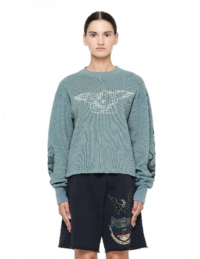 Shop Yeezy Women's Glacier Printed Cotton Thermal In Blue