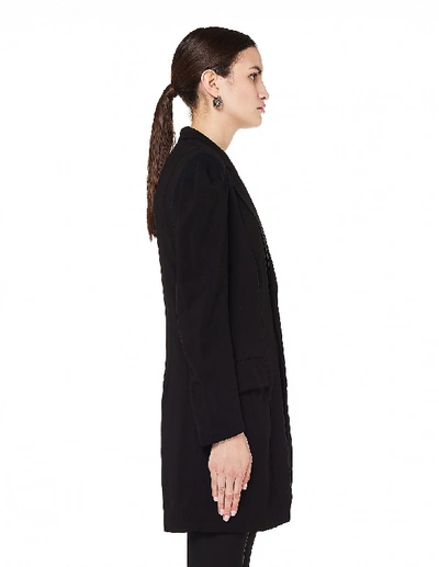 Shop Yohji Yamamoto Black Elongated Jacket