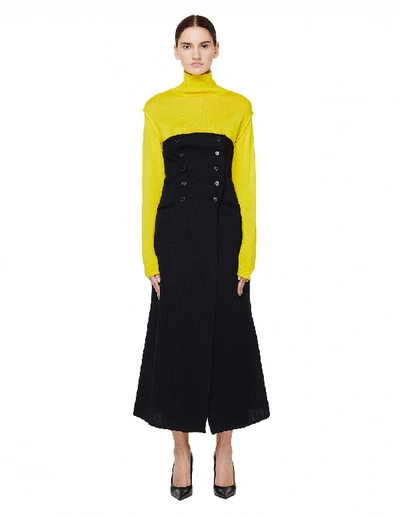 Shop Ann Demeulemeester Oberon Striped Wool Convertible Skirt In Black