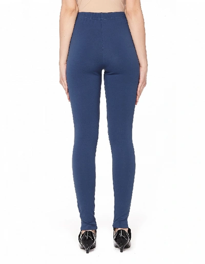 Shop Balenciaga Fitted Blue Jersey Fuseau Pants
