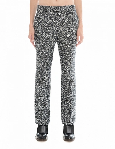 Shop Marni Cotton And Silk Trousers In Grey