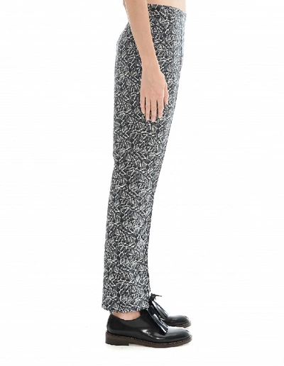 Shop Marni Cotton And Silk Trousers In Grey