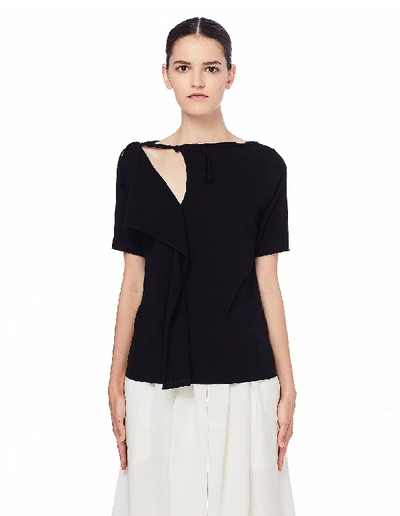 Shop Yohji Yamamoto Black Cotton T-shirt