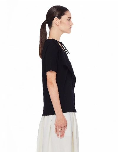 Shop Yohji Yamamoto Black Cotton T-shirt