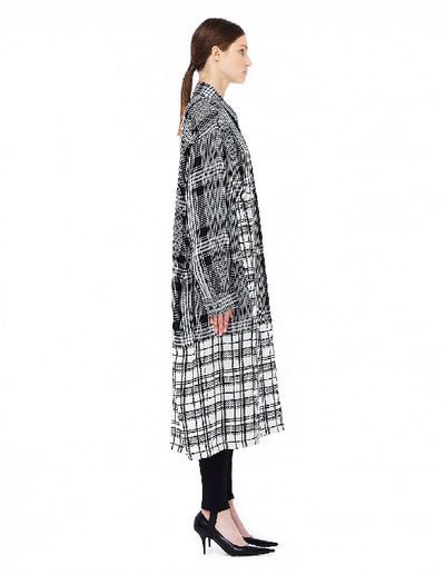 Shop Balenciaga Checked Shirt Dress In White