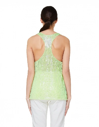 Shop Ashish Green Sequin Embroidered Top