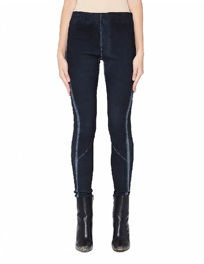 Shop Isaac Sellam Leather Leggings In Navy Blue