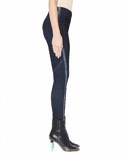 Shop Isaac Sellam Leather Leggings In Navy Blue