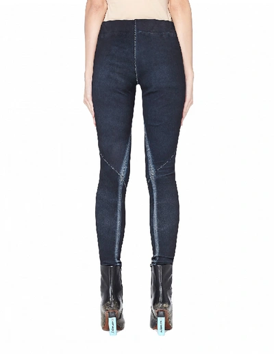 Shop Isaac Sellam Leather Leggings In Navy Blue
