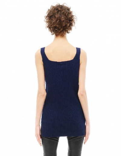 Shop The Row Silk And Cashmere Top In Navy Blue
