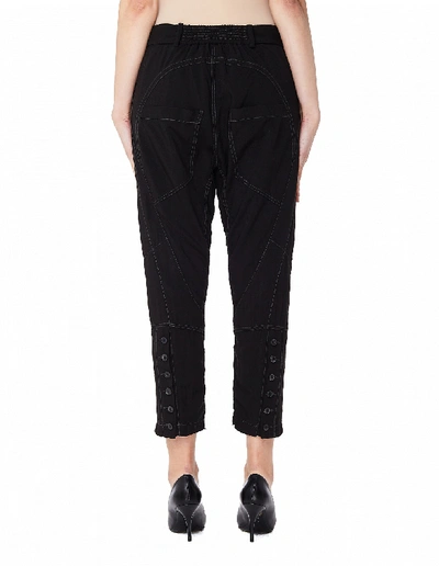 Shop Haider Ackermann Bicolored Cotton Cropped Sweatpants In Grey